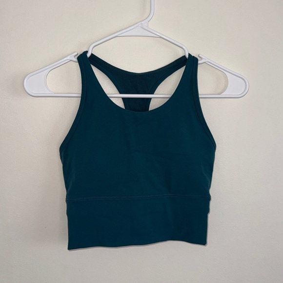 Stori Teal Longline Racerback Sports Bra Tank Top 2 - XS - Picture 1 of 4